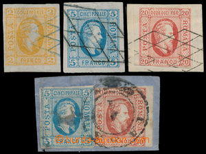 191648 - 1865 Mi.11ay, 12x, 13x, Vévoda Cuza 2Par-20Par, celá séri