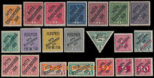 191714 -  FALZA  zajímavá studijní sestava 21 rakouských známek 