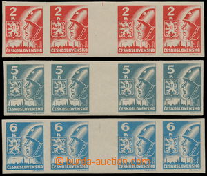 191767 -  Pof.354-356Mv(4), values 2K-6K, horiz. 4-stamp gutter Pof.3