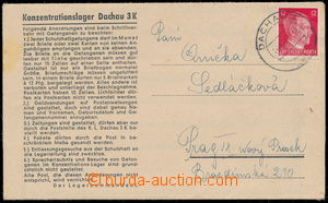 191805 - 1943 KT  DACHAU  předtištěný skládaný dopis adresovan