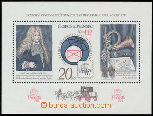 191806 - 1986 Pof.A2747C, miniature sheet 60 Years of F.I.P., partial