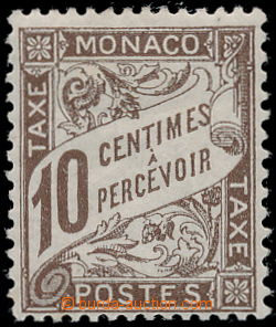 191840 - 1909 Mi.7, Postage due stamp 10C dark brown; exp. Diena, cat