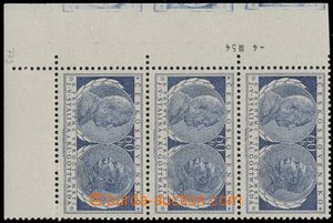 191855 - 1954 Pof.773 DO, Gottwald a Stalin 60h, svislá rohová 3-p