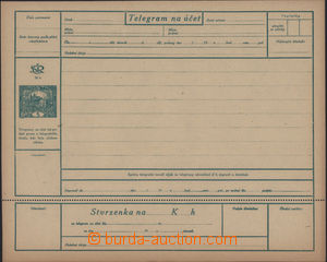 191952 - 1919 CTÚ1A, telegram form with printed stmp Hradčany 5h, C