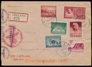 191966 - 1944 Reg and Express letter sent to Slovakia with multicolor
