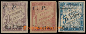 191974 - 1903-1905 Mi.13, 18, 20, Maury 14-15, 18; 50C and 1Fr, Opt C