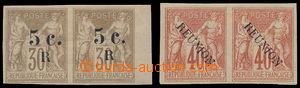 191977 - 1885-1891 Mi.6, 14, přetisková Alegorie 5c/30C a Alegorie 