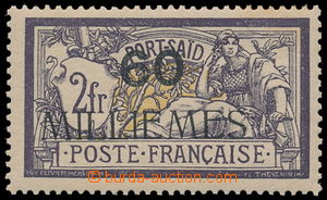 191986 - 1921 PORT SAID  Maury 48b, Merson 60m/2Fr fialová / modrá,