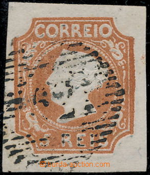 192001 - 1853 Mi.1, Maria II. 5R pale brown; wide margins, rare stamp