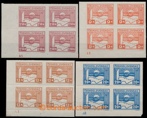 192082 -  Pof.353, 357-359, hodnoty 1,50, 9, 13 a 20K, dolní rohové