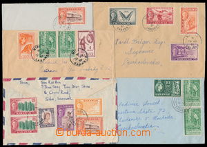 192105 - 1951-1959 sestava 5 dopisů vyfr. zn. emise Jiří V. a Alž