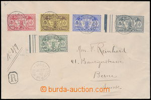 192106 - 1912 R-dopis do Švýcarska, vyfr. zn. SG.F11-F15, Weapons a