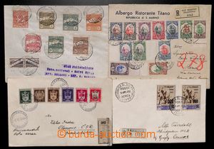 192109 - 1934-1952 set of 4 letters, mixed franking 1921+1925, CDS SA