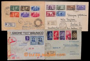 192111 - 1931-1942 4 dopisy, 3x R-, jednou z okupovaného Slovinska S