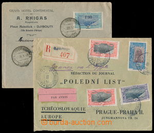 192119 - 1927-1935 R+Let dopis a obyčejný dopis, oba do Prahy, 4-ba