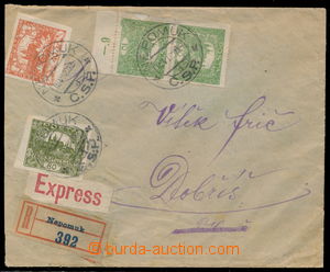 192189 - 1920 Reg and Express letter sent in postal rate III, with 2x