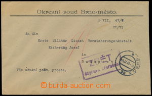 192195 - 1919 DOPRAVA ZASTAVENA  fialové rámečkové raz. ZPĚT/ DO