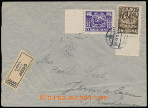 192292 - 1945 R-dopis do Jeruzaléma! vyfr. zn. Pof.405 a 406, obě k
