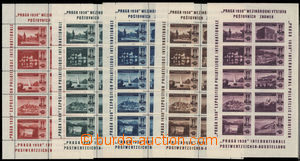 192304 - 1938 PRAGA 1938  comp. 5 pcs of whole sheets exhibition labe