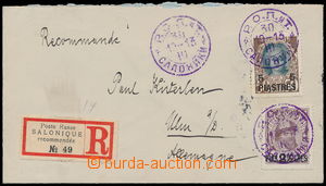 192322 - 1913 LEVANTA, R-dopis z ruského pošt. úřadu na Saloniki 