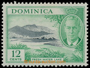 192335 - 1951-1952 SG.128a, Jiří VI. 12C černá / zelená, průsvi