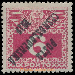 192394 -  Pof.67Pp, Large numerals 6h, inverted overprint, type I.; l