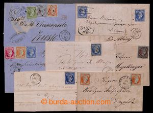 192415 - 1862-1873 comp. of 8 letters with Big Head of Hermes, i.a. 1