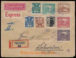 192547 - 1920 commercial heavier Reg and Express letter to Germany in