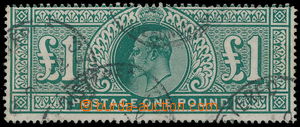 192574 - 1911 SG.320, £1 tmavě zelená, lehká oválná raz.; p