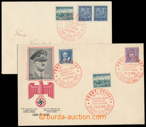 192576 - 1939 2ks dopisů s PR3, 1x obálka bez adresáta s propagamd