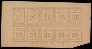 192591 - 1891 Mi.11Klb., Číslice 25C hnědá, kompletní TL 10 zná