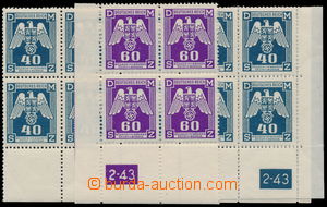 192598 - 1943 Pof.SL14, SL16, II. vydání, hodnota 40h, spodní 20-p
