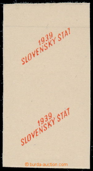 192699 - 1939-45 ZT  zkusmý tisk přetisku v červené barvě pro no