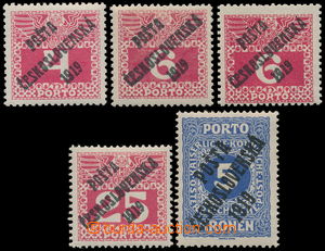 192703 -  Pof.66, 67(2x), 69 a 81, Velké číslice 4h III. typ, 6h I