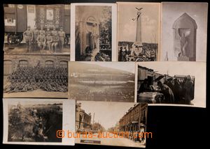 192757 - 1919-20 CZECHOSLOVAK LEGIONS  comp. of 9  B/W photo postcard