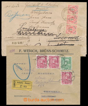 192766 - 1898-1908 sestava 2 R-dopisů: 1x toulavý dopis z Fryšták