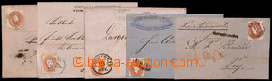 192829 - 1861 sestava 4ks skládaných dopisů a 1 výstřižku vyfr.