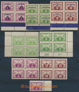 192847 - 1918-26 Pof.S1-S3, Express 2h-10h in blocks of four, incl. 5
