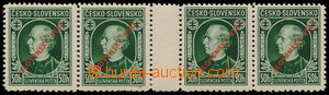192869 - 1939 Sy.S23C(4), Hlinka 50h zelená, vodorovná 4-zn. meziar