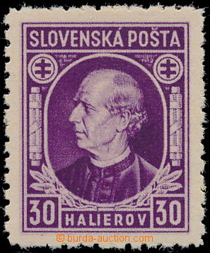 192887 - 1939 Sy.28B, Hlinka 30h fialová, ŘZ 10½; bezvadné, z