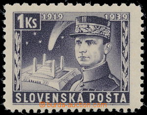 192894 - 1939 Sy.37C, Štefánik 1Ks fialová se smíšeným zoubkov
