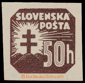 192898 - 1939 Sy.NV20Xx, Newspaper stamp 50h brown without watermark,