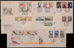192911 - 1951-61 comp. 8 pcs of FDC, mounted stamp. with significant 