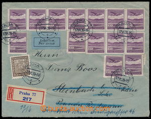 192930 - 1939 R+Let dopis zaslaný do Německa, vyfr. předběžnými