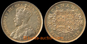 192931 - 1913 CANADA / JIŘÍ V. $5 1913; Au 900/1000, very fine exam