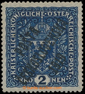 192958 -  Pof.48a II, Znak 2K, tmavě modrá, široká, přetisk II. 
