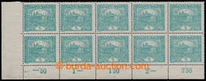 192997 -  Pof.4A joined spiral types, 5h blue-green, comb perforation