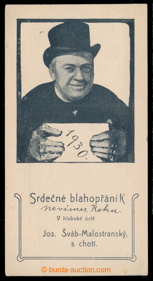 193080 - 1930 JOSEPH ŠVÁB, congratulation to new  year Joseph. Šv