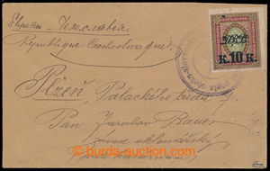 193115 - 1920 RUSSIA/ envelope sent from Vladivostok to Plzen, franke