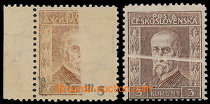 193167 - 1925 Pof.198, Rytina 3Kč hnědá, III. typ, VV 1x zn. s okr